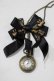 画像1: metamorphose / 時計ネックレス  ブラック H-25-08-29-1074-ME-AC-NS-ZH (1)