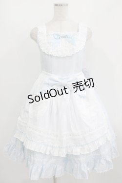 画像1: BABY,THE STARS SHINE BRIGHT / ローズフルールエプロンジャンパースカート Free サックス H-25-08-29-1008-BA-OP-NS-ZH