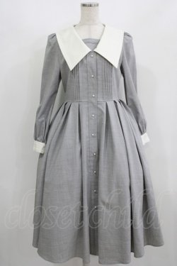 画像1: Maria pipi / セーラーカラークラシカルドレス Free GRAY H-25-08-29-1010-EL-OP-NS-ZH