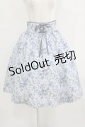 axes femme / ロマンティックローズ柄スカート M サックス H-25-08-29-1012-AX-SK-NS-ZH