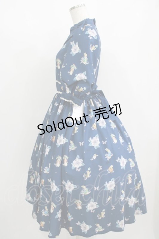 画像2: Innocent World / ピーターラビット小花レースワンピース M ブルー H-25-08-29-1002-IW-OP-NS-ZH (2)