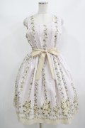 axes femme / 花柄パネルワンピース M アイボリー H-25-08-29-1015-AX-OP-NS-ZH