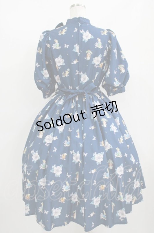 画像3: Innocent World / ピーターラビット小花レースワンピース M ブルー H-25-08-29-1002-IW-OP-NS-ZH (3)