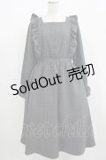m petit by misako / チェック長袖ワンピース M グレー H-25-08-29-1020-LO-OP-NS-ZH