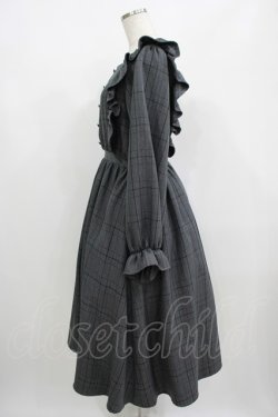 画像2: m petit by misako / チェック長袖ワンピース M グレー H-25-08-29-1020-LO-OP-NS-ZH
