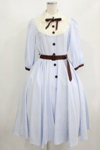 Innocent World / 大人アリスフレアーワンピース M アリスサックス×生成/Alice Sax×Beige H-25-08-29-1003-IW-OP-NS-ZH