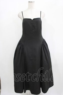 画像1: an another angelus / サイドギャザーキャミワンピース Free BLACK H-25-08-29-1022-CA-TO-NS-ZH