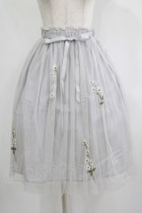 F&A / デイジー刺繍チュールスカート Free L/GRAY H-25-08-29-1026-LO-SK-NS-ZH