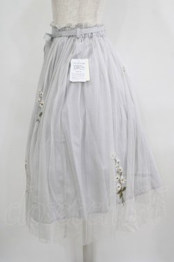 画像2: F&A / デイジー刺繍チュールスカート Free L/GRAY H-25-08-29-1026-LO-SK-NS-ZH