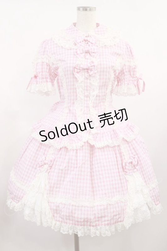 画像1: metamorphose / ギンガムチェックセット Free ピンク H-25-08-29-005-ME-OP-NS-ZH (1)
