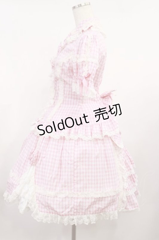 画像2: metamorphose / ギンガムチェックセット Free ピンク H-25-08-29-005-ME-OP-NS-ZH (2)