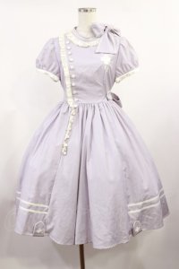 仲夏物語（海外ロリータブランド） / 玻璃紙之夜Nuit De Cellophone/ナースワンピース M ラベンダー H-25-08-29-007-EL-OP-NS-ZH