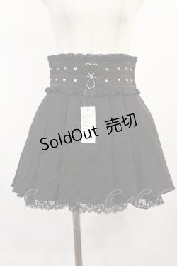 画像1: DearMyLove / ハートスタッズベルトレーススカート L ブラック H-25-08-29-018-EL-SK-NS-ZH