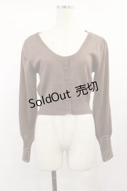 画像1: an another angelus / 深Uネックショートニットカーディガン Free MOCHABROWN H-25-08-29-026-CA-TO-NS-ZH