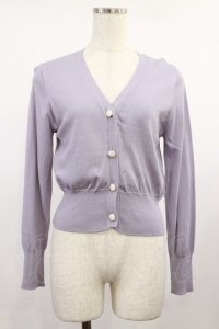 an another angelus / フラワーカット釦Vネックニットカーディガン Free BLUE H-25-08-29-027-CA-TO-NS-ZH
