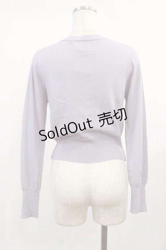 画像2: an another angelus / フラワーカット釦Vネックニットカーディガン Free BLUE H-25-08-29-027-CA-TO-NS-ZH (2)