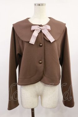 画像1: m petit by misako / サンリオキャラクターズコラボ マイメロディセーラーカーディガン L ブラウン H-25-08-29-029-LO-TO-NS-ZH