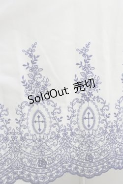 画像4: Moi-meme-Moitie / Rose Garden刺繍サンドレス 9号 白×青 H-25-09-01-003-MO-OP-KB-ZH