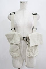 Candy Stripper / W POCKET BELTED VEST  ベージュ H-25-09-01-031-PU-TO-KB-ZH