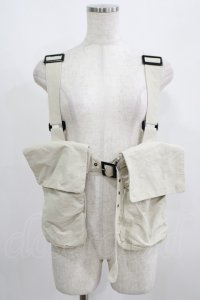 Candy Stripper / W POCKET BELTED VEST  ベージュ H-25-09-01-031-PU-TO-KB-ZH