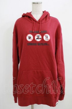 画像1: Candy Stripper / THREE RULES HOODIE  レッド H-25-09-01-032-PU-TO-KB-ZH
