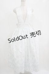 Moi-meme-Moitie / May lilyサスペンダーロングスカート 13号 ライトブルー×アクアブルー H-25-09-01-004-MO-SK-KB-ZH
