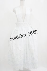 Moi-meme-Moitie / May lilyサスペンダーロングスカート 13号 ライトブルー×アクアブルー H-25-09-01-004-MO-SK-KB-ZH