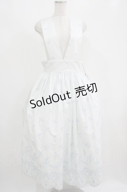 画像1: Moi-meme-Moitie / May lilyサスペンダーロングスカート 13号 ライトブルー×アクアブルー H-25-09-01-004-MO-SK-KB-ZH (1)