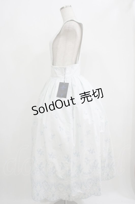 画像2: Moi-meme-Moitie / May lilyサスペンダーロングスカート 13号 ライトブルー×アクアブルー H-25-09-01-004-MO-SK-KB-ZH (2)