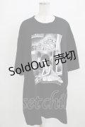 Candy Stripper / BAPTISM TEE  黒 H-25-09-01-036-PU-TO-KB-ZH