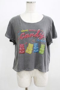Candy Stripper / Candy Bears Tee  グレー H-25-09-01-038-PU-TO-KB-ZT492