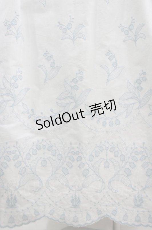 画像4: Moi-meme-Moitie / May lilyサスペンダーロングスカート 13号 ライトブルー×アクアブルー H-25-09-01-004-MO-SK-KB-ZH (4)