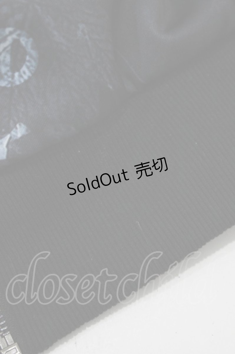 画像5: 【SALE】NieR CLOTHING / 総柄ZIP半袖パーカー  黒 H-25-09-01-042-PU-TO-KB-ZT264 (5)