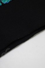 画像5: 【SALE】NieR CLOTHING / 総柄ZIP半袖パーカー  黒 H-25-09-01-043-PU-TO-KB-ZT264 (5)