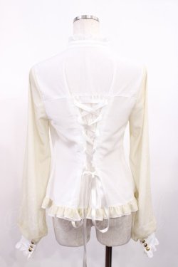 画像2: metamorphose / スタンドカラーチュールスリーブブラウス サイズ1 オフ H-25-09-01-1027-ME-BL-NS-ZH