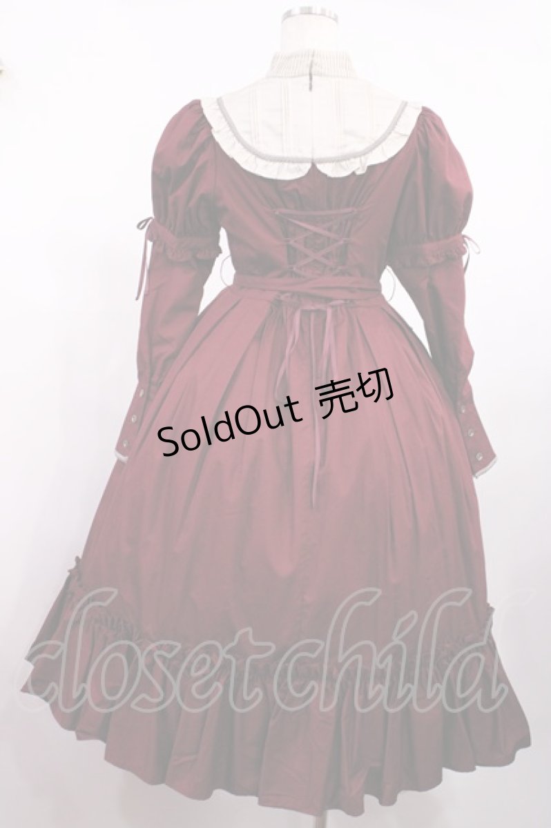 画像3: Victorian maiden / ヴェルデュールマロリーロングドレス Free ボルドー H-25-09-01-1004-CL-OP-NS-ZH (3)