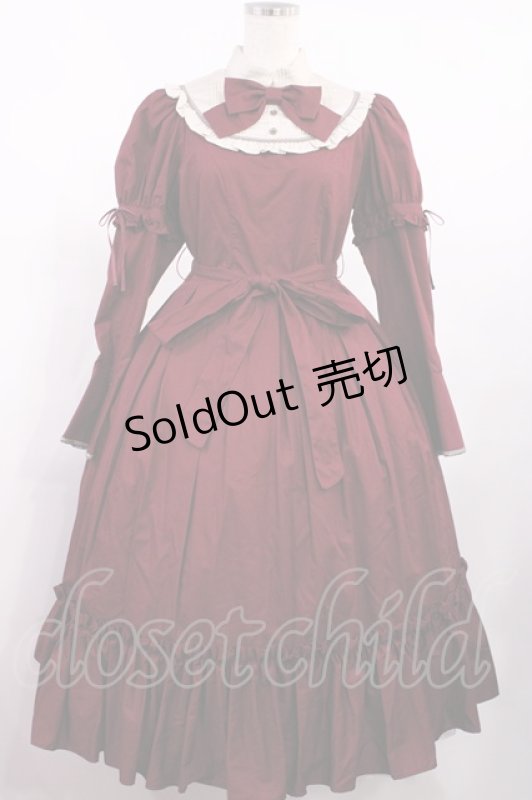 画像1: Victorian maiden / ヴェルデュールマロリーロングドレス Free ボルドー H-25-09-01-1004-CL-OP-NS-ZH (1)