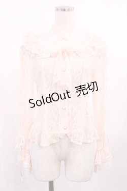 画像1: BABY,THE STARS SHINE BRIGHT / Be My Valentine お花レースアップブラウス Free ピンク H-25-09-01-1025-BA-BL-NS-ZH