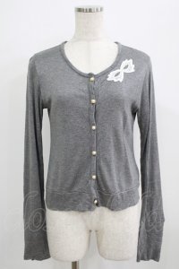 elements,H / マスケラレースカーディガン  グレー H-25-09-01-048-PU-TO-KB-ZH