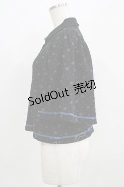 画像2: 【SALE】Candy Stripper / TINY FLOWERS WAFFLE POLOトップス  ブラック H-25-09-01-049-PU-TO-KB-ZT491