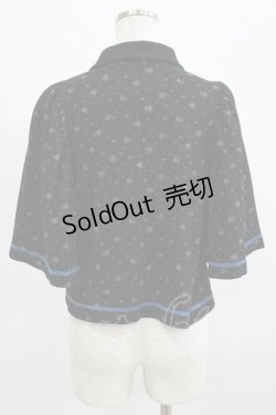 画像3: 【SALE】Candy Stripper / TINY FLOWERS WAFFLE POLOトップス  ブラック H-25-09-01-049-PU-TO-KB-ZT491