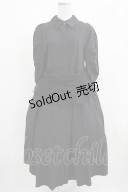 画像1: Candy Stripper / CAMI DOCKING SHIRT ONE-PIECE  ブラック H-25-09-01-006-PU-OP-KB-ZH