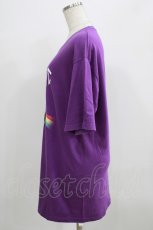 画像2: 【SALE】LISTEN FLAVOR / プリズムキャットBIG Tシャツ  パープル H-25-09-01-052-PU-TO-KB-ZH (2)