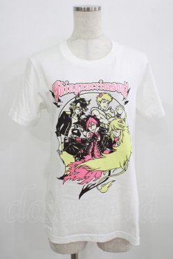 画像1: LISTEN FLAVOR / シンガンクリムゾンズの深紅色の心眼でこの澱んだ世界を見続ケル。Tシャツ M ホワイト H-25-09-01-053-PU-TO-KB-ZH