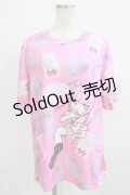 ACDC RAG / メンヘラチャンTシャツ  ピンク H-25-09-01-054-PU-TO-KB-ZH