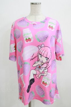 画像1: ACDC RAG / メンヘラチャンTシャツ  ピンク H-25-09-01-054-PU-TO-KB-ZH
