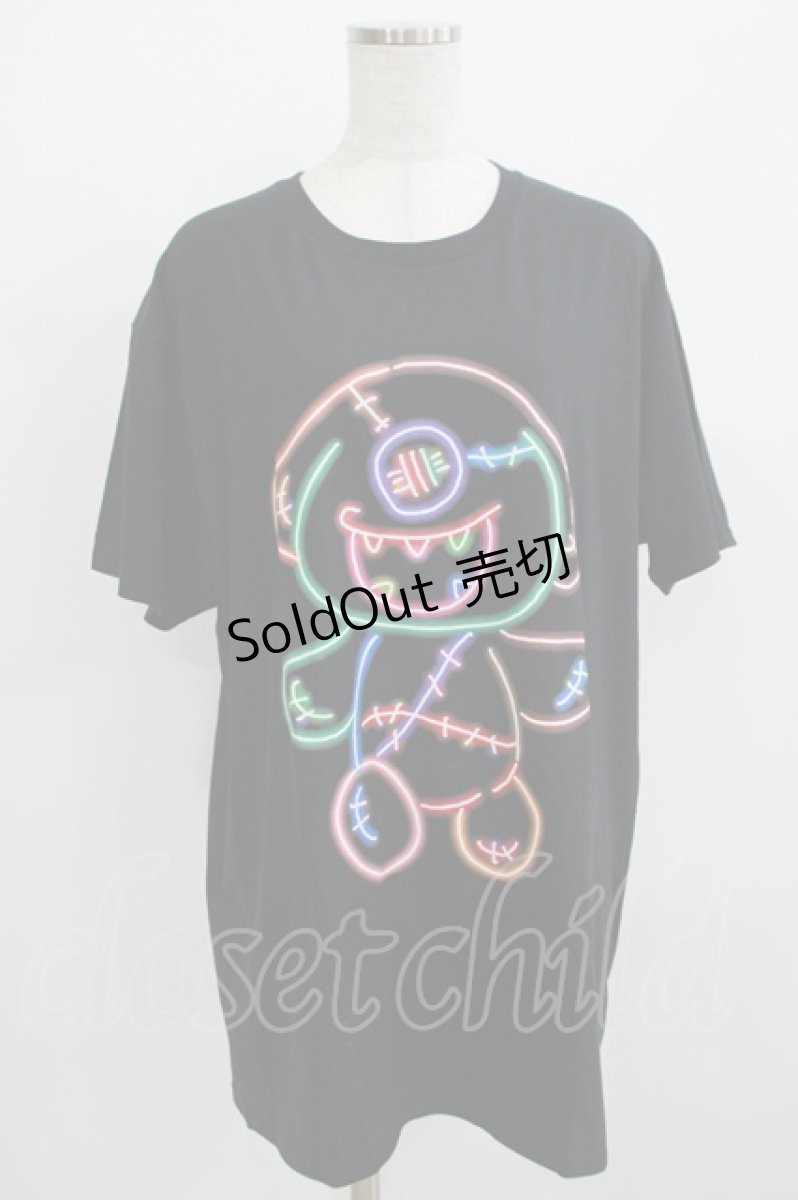 画像1: 【SALE】NieR CLOTHING / プリントCOTTON CUTSEW  黒 H-25-09-01-056-PU-TO-KB-ZT374 (1)