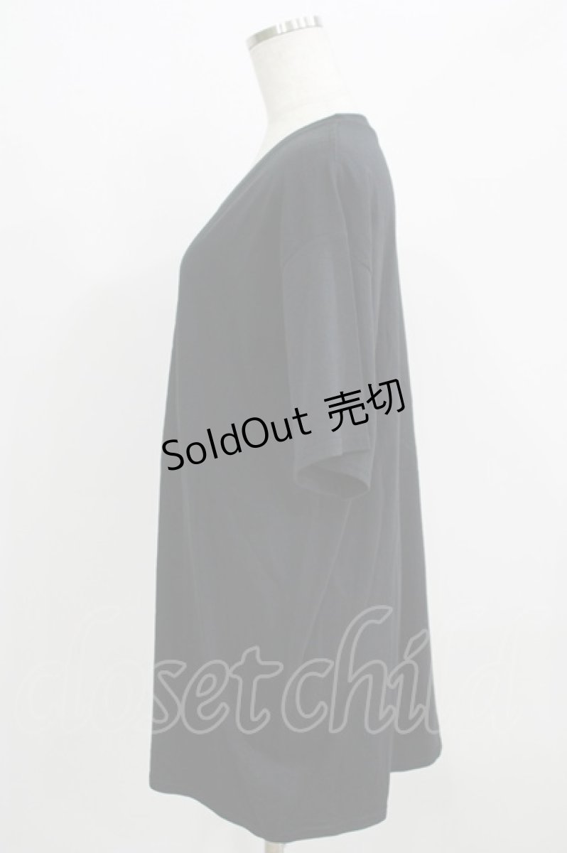 画像2: 【SALE】NieR CLOTHING / プリント半袖CUTSEW XL 黒 H-25-09-01-060-PU-TO-KB-ZT374 (2)