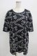 画像1: NieR Clothing / ロゴ総柄カットソー  黒×白 H-25-09-01-061-PU-TS-KB-ZH (1)
