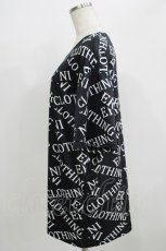 画像2: 【SALE】NieR CLOTHING / ロゴ総柄カットソー  黒×白 H-25-09-01-061-PU-TS-KB-ZT495 (2)